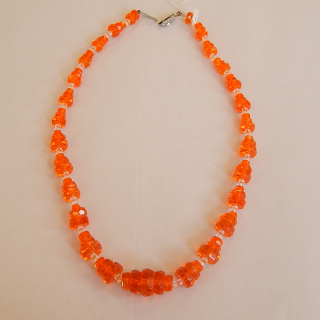 Orange Glass Art Deco necklace