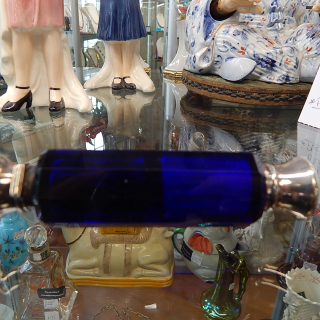 Antique Double Sided Blue Glass Perfume