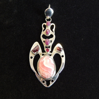 Sterling Silver & Ruby Pendant