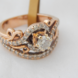 15ct Rose Gold and Diamond dress RING. Valued $4050
