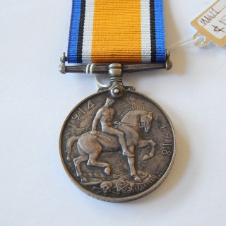 1914-18 War Medal. Named