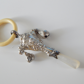 1911 Sterling Silver Babies Rattle