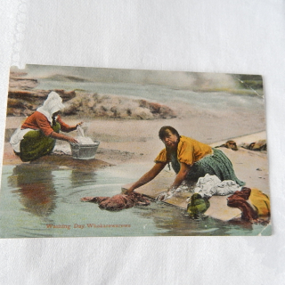 Washing Day Whakarewarewa, Post Card