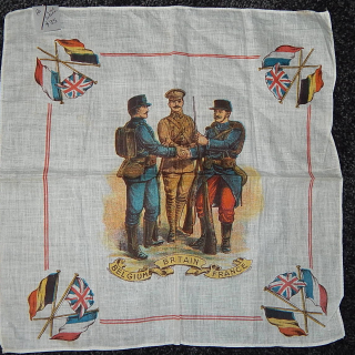 WW1 Belgium, Britain , France Handkerchief