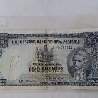 Five Pound Flemming NZ Banknote