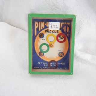 Vintage Pin-U-Ringit Puzzle Game