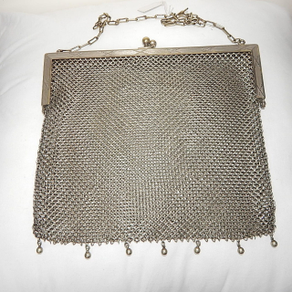 Antique Silver Chain Mail German Made purse.
