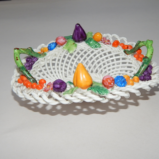 Little hand made Fruit and Berry CROWN STAFFORDSHIRE Basket