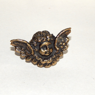 Large Bronze and Silver Angel MARC VIGOR BROWN Ring