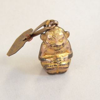 Antique Gold plated MONKEY MAN Charm