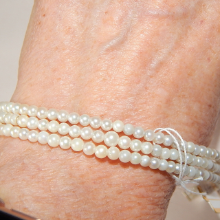 Triple string  Cultured Pearl Bracelet.