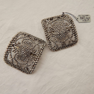 Victorian French Cut Steel Shoe Buckles