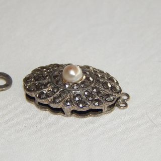Marcasite and Cultured Pearl clasp