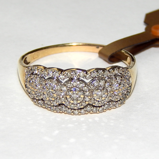 Stunning MULTI Diamond CLUSTER Ring
